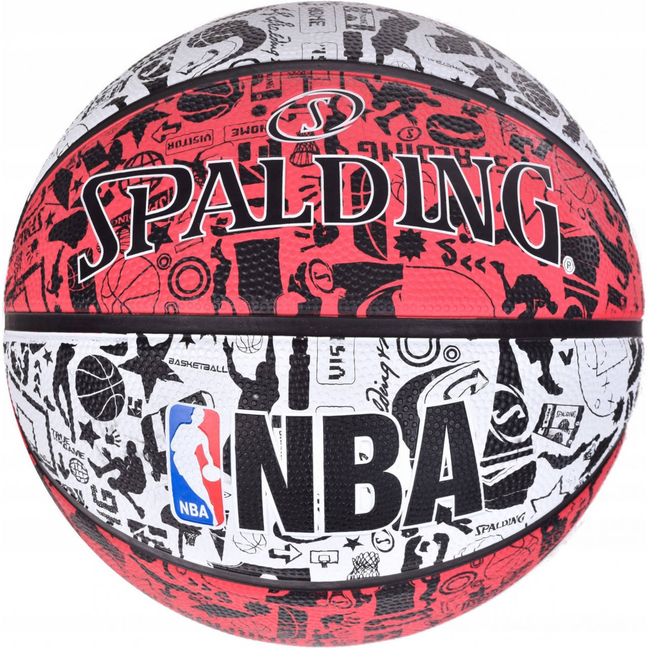 

Мяч баскетбольный Spalding NBA Graffiti Outdoor White/Red размер 7 - UkMarket