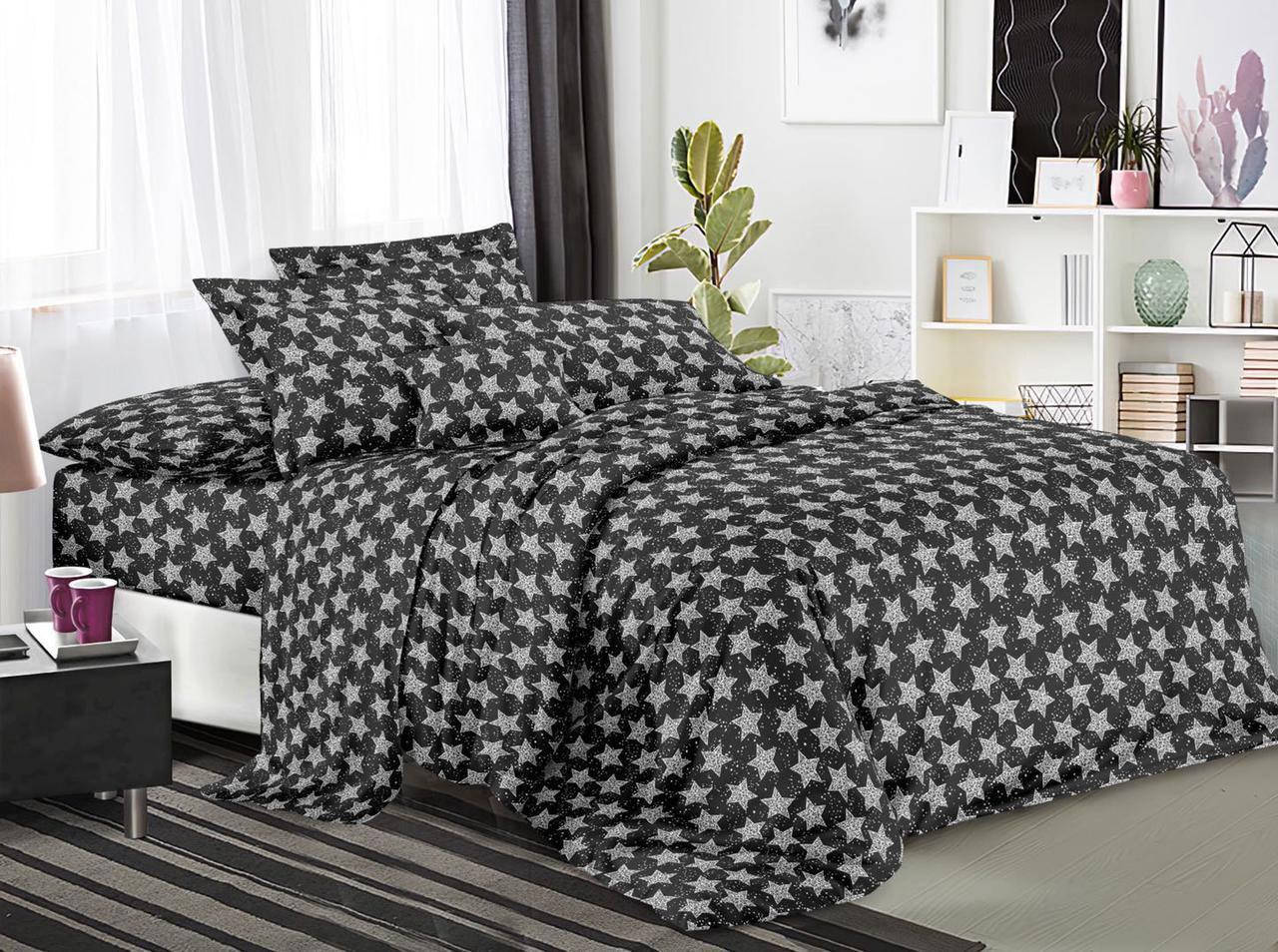 

Бязевый комплект постельного белья полуторный размер 150 см/ 210 см