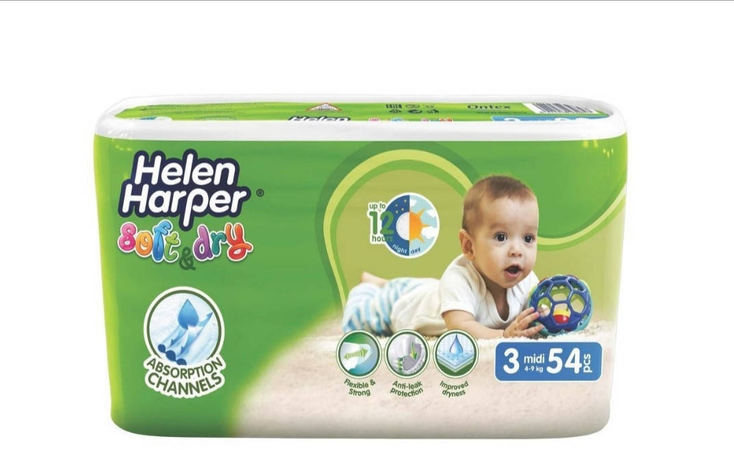 

Подгузники памперсы для детей Helen Harper Soft & Dry Midi 3 (4-9 кг) 56 шт