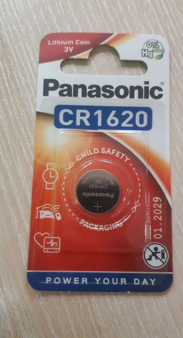 

Дисковая батарейка PANASONIC Lithium Cell 3V CR1620