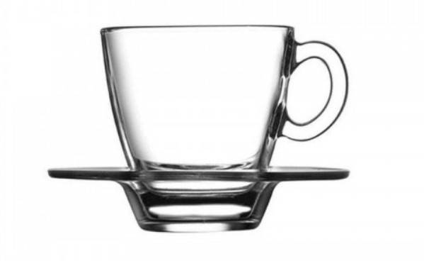

Чашка с блюдцем для кофе 72 мл Pasabahce Aqua (95756)