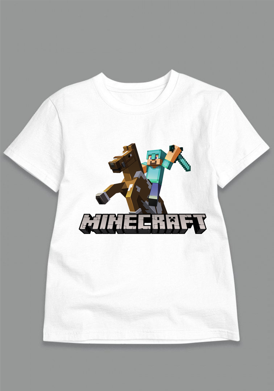 

Футболка Minecraft (на мальчика или девочку) Майнкрафт. Mine craft одежда.