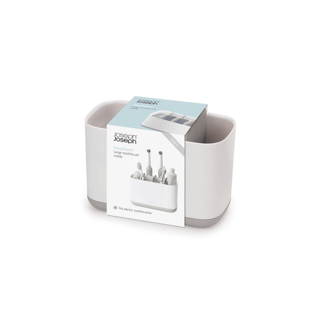 

Органайзер для ванной Joseph Joseph BATHROOM, 16,8x8,4x12,6 см, белый с серым (70510)