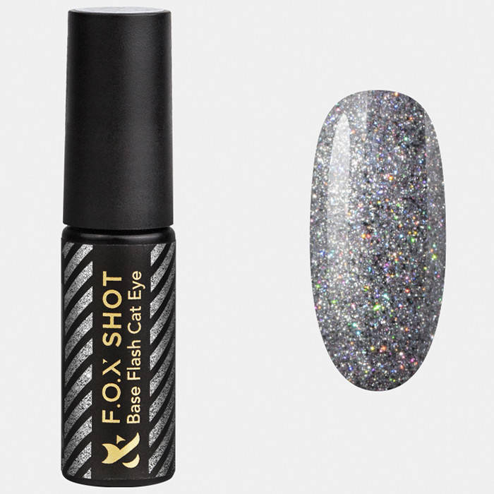 

Гель-лак F.O.X SHOT Base Flash Cat Eye №001, 5 мл