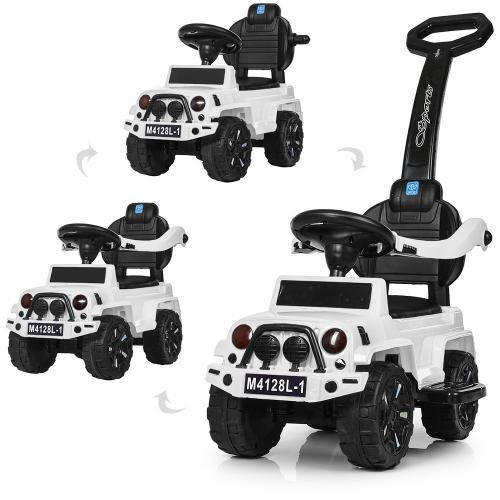 

Детская каталка толокар Bambi M 4128L-1 Jeep, белый