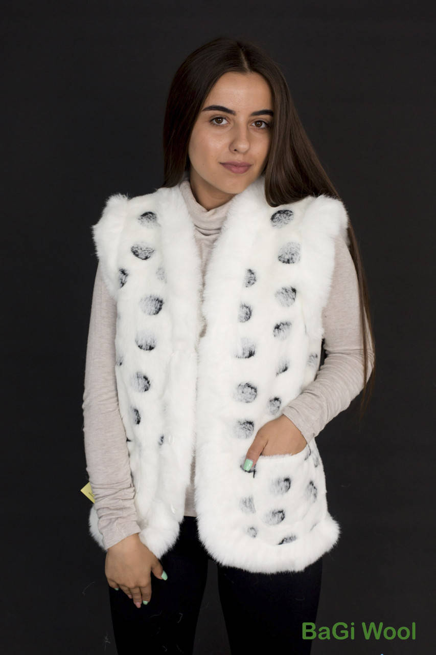 

Безрукавка шертяна кожух белая орнамент 16 54, Белый