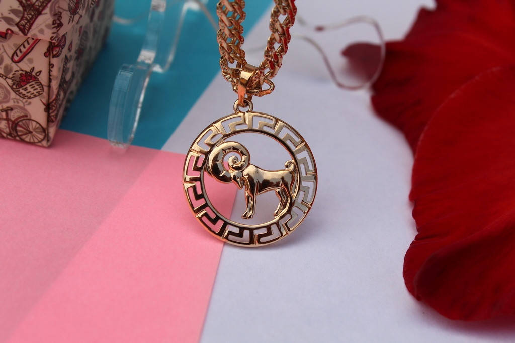 

Кулон зодиак Xuping Jewelry овен 2.5 см золотистый
