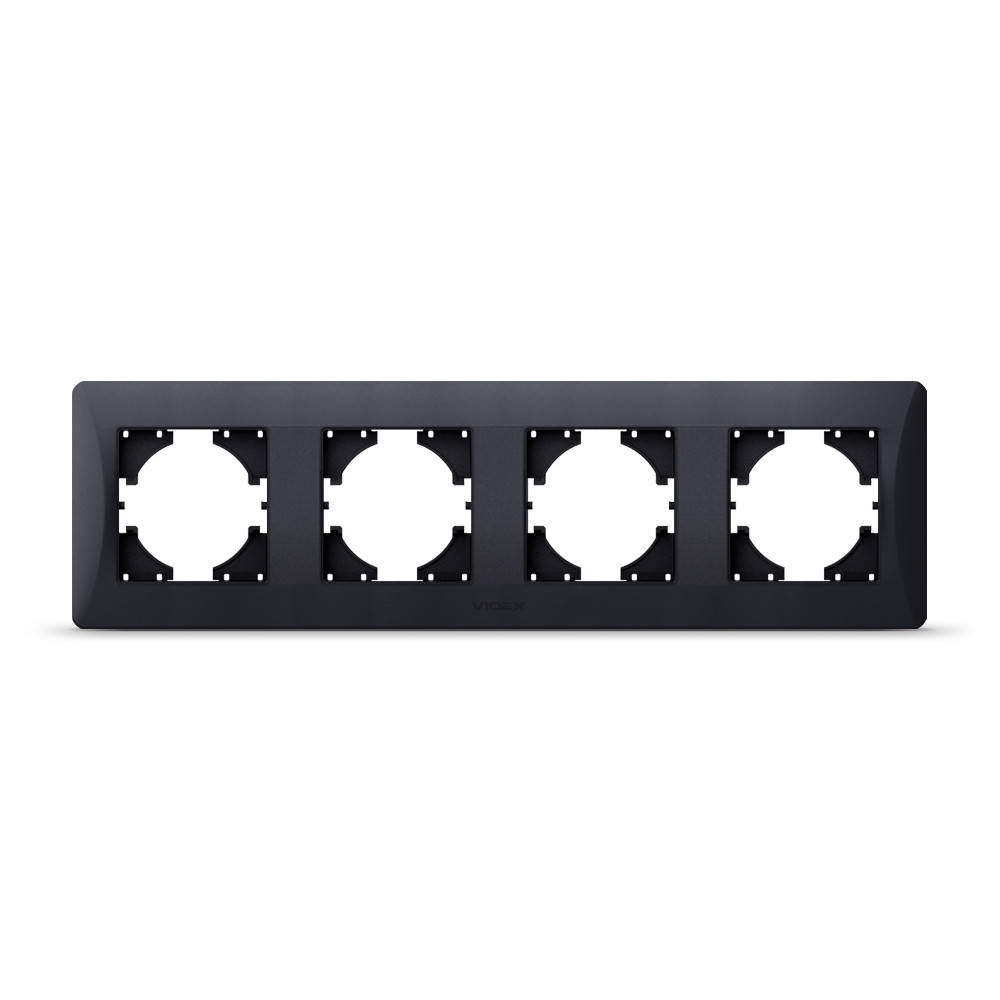 

Рамка на 4 места черный графит VIDEX BINERA горизонтальная VF-BNFR4H-BG