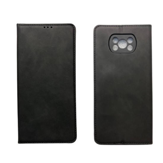 

Чехол книжка Xiaomi Poco X3 NFC Защита камеры (черный)