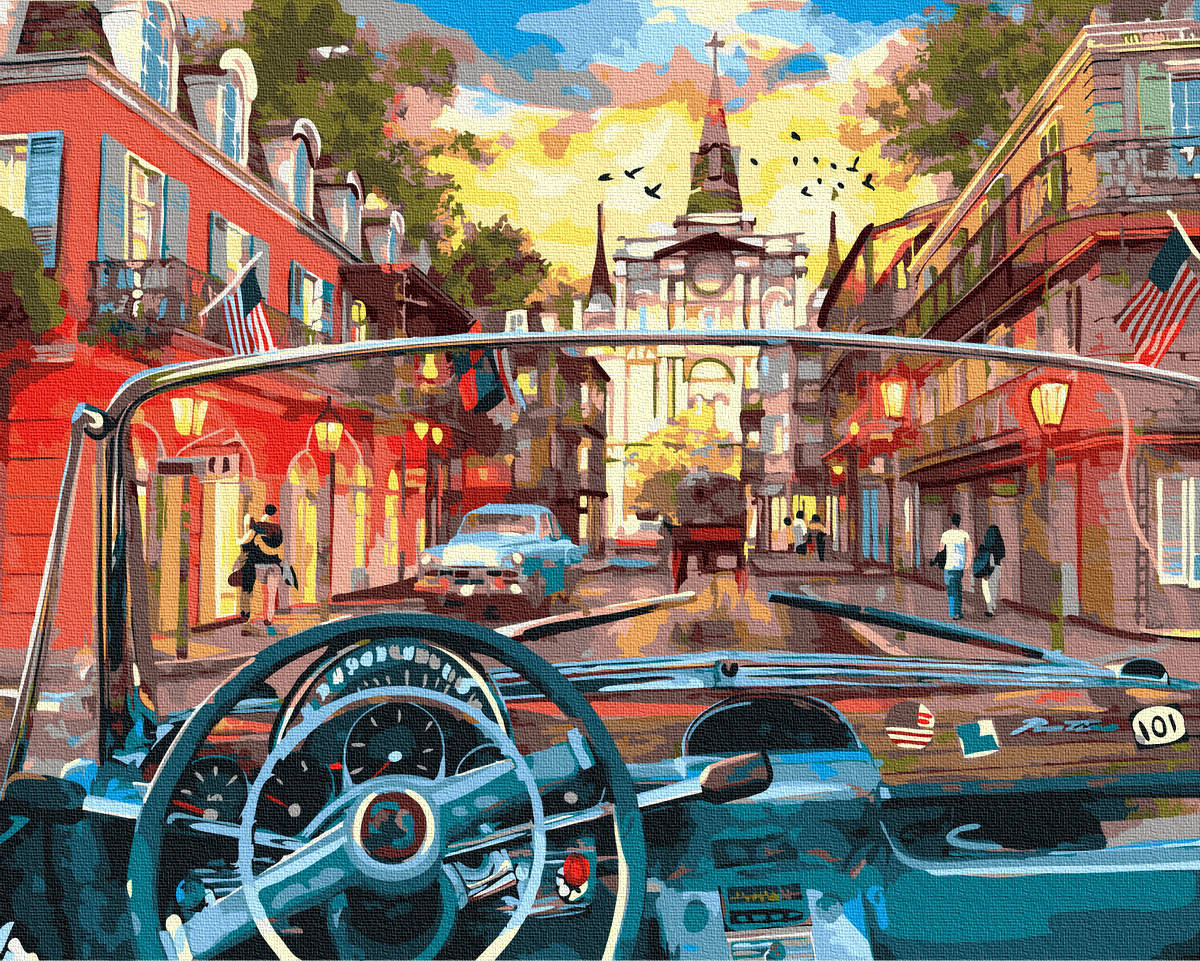 

Картина по номерам За рулем 50*40