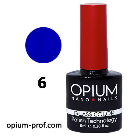 

Гель лак витраж OPIUM Glass Gel Polish 8ml № 6 "синий"