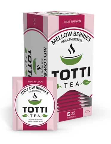 

Чай фруктовый TOTTI Tea «Сочные ягоды», пакетированный, 1,5г*25*32