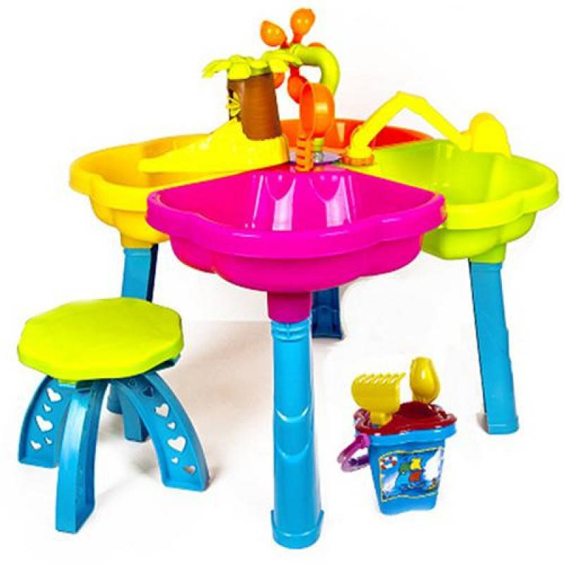 

Столик Песочница с набором для игр с песком KinderWay 01-121, песочный набор киндервей