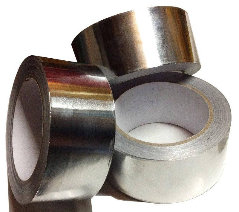 

Скотч алюминиевый (фольгированный) усиленный армирующей пленкой AL+ PET 50мм (40м)