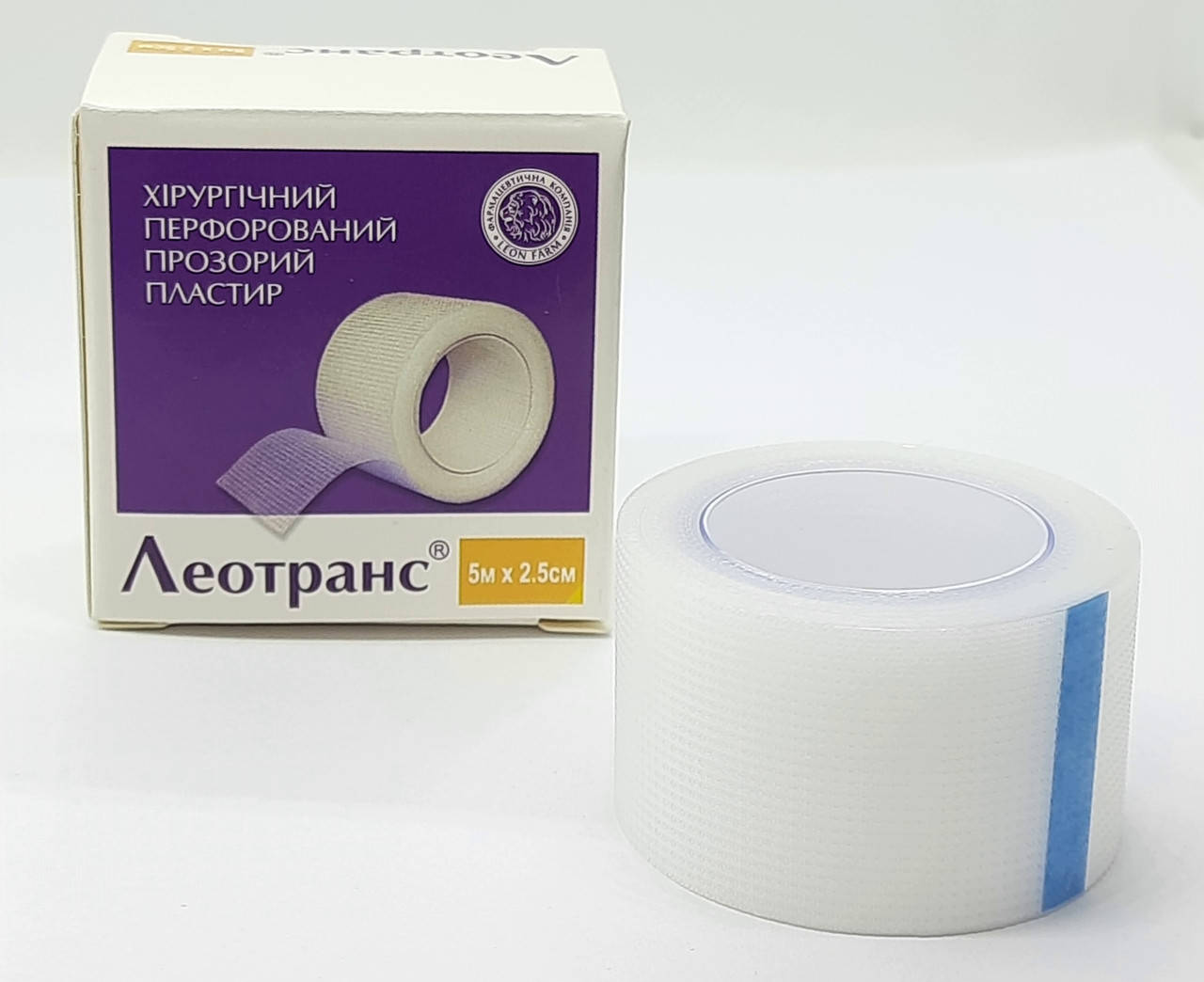 

Пластырь хирургический 5м*2,5см Леотранс, перфорированный, пленка/ Леон-Фарм