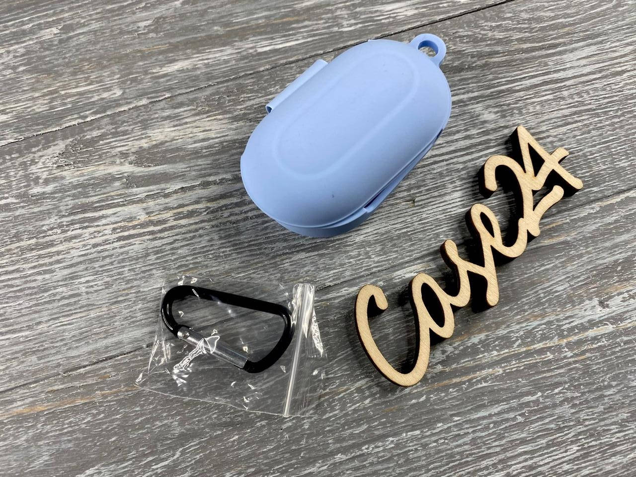 

Силиконовый чехол с карабином для Samsung Galaxy Buds Plus (6 цветов) голубой