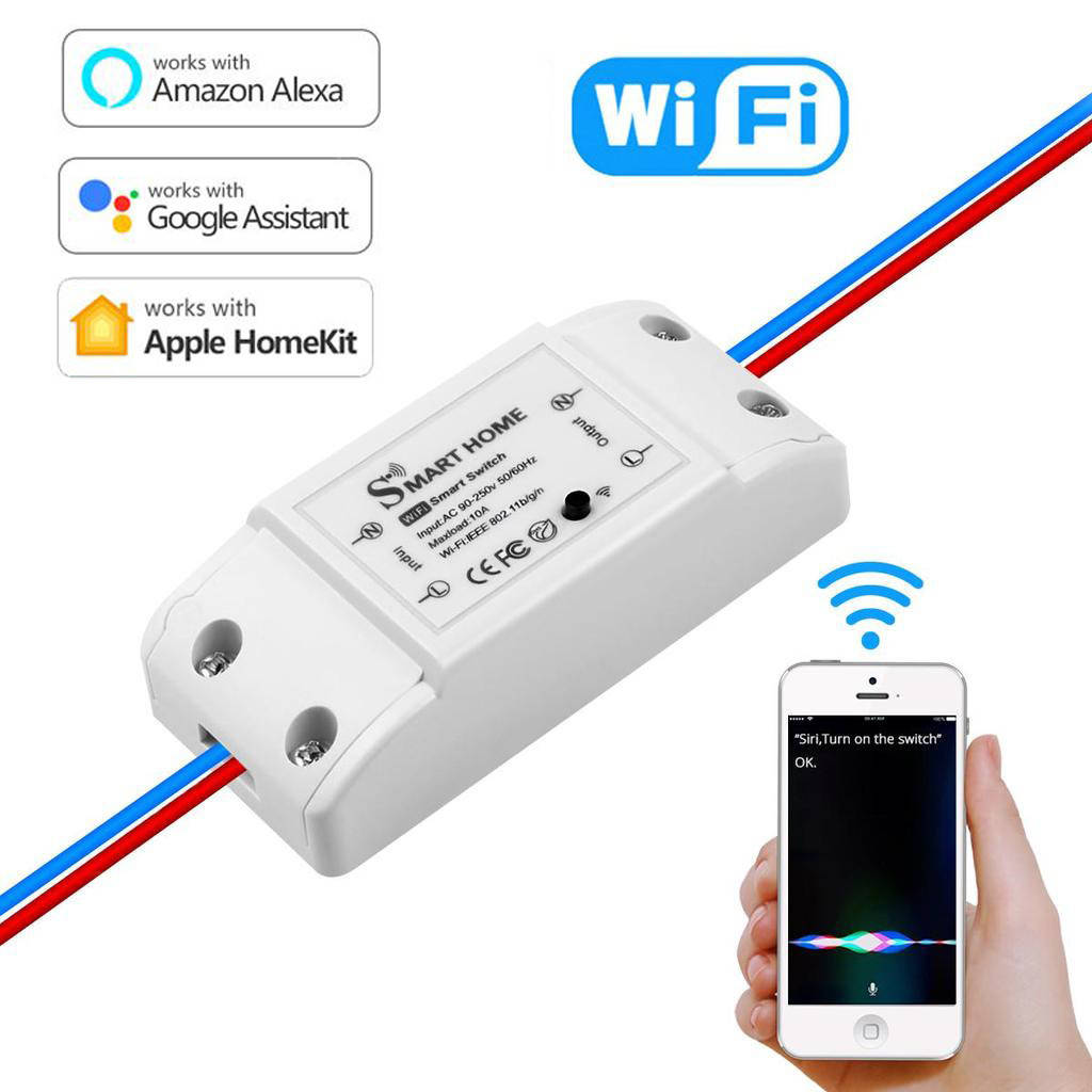 

Беспроводной WiFi включатель/выключатель Smart Home 220V 10A/2200W (4982)