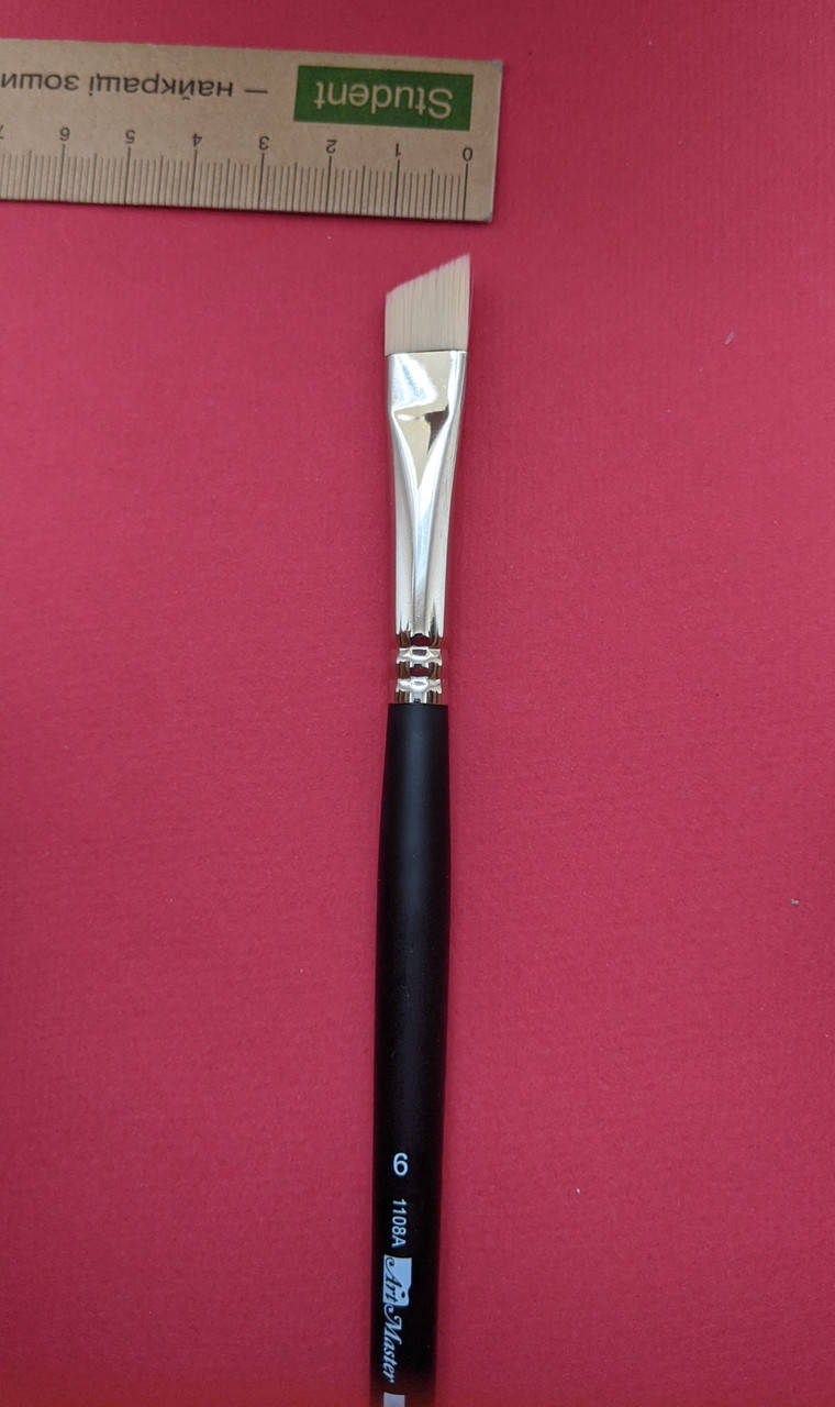 

Кисть синт. угловая 1108A №6 Milk Art Master
