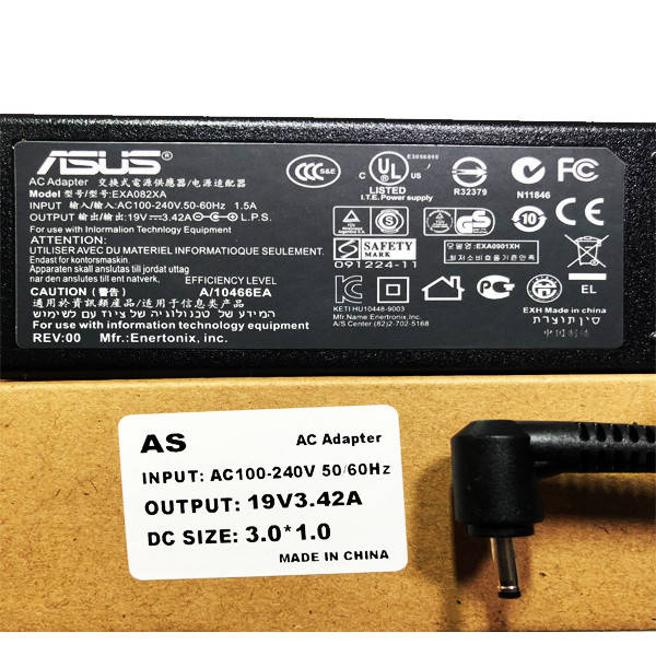 

Блок питания для ноутбука ASUS Зарядка 19v 3.42a 65W штекер 3.0*1.0