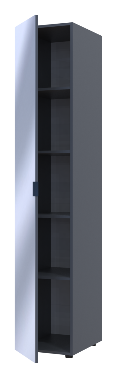 Шафа для одягу Doros Гелар Графіт з Дзеркалом 39х49.5х203.4 (44900244) 4