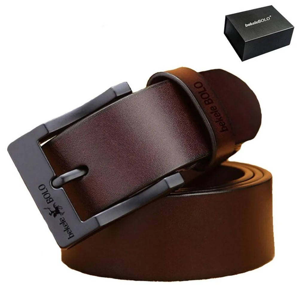 

Кожаный ремень мужской 125 см Bolo Bekele №3 / Ремень под джинсы, брюки, Коричневый