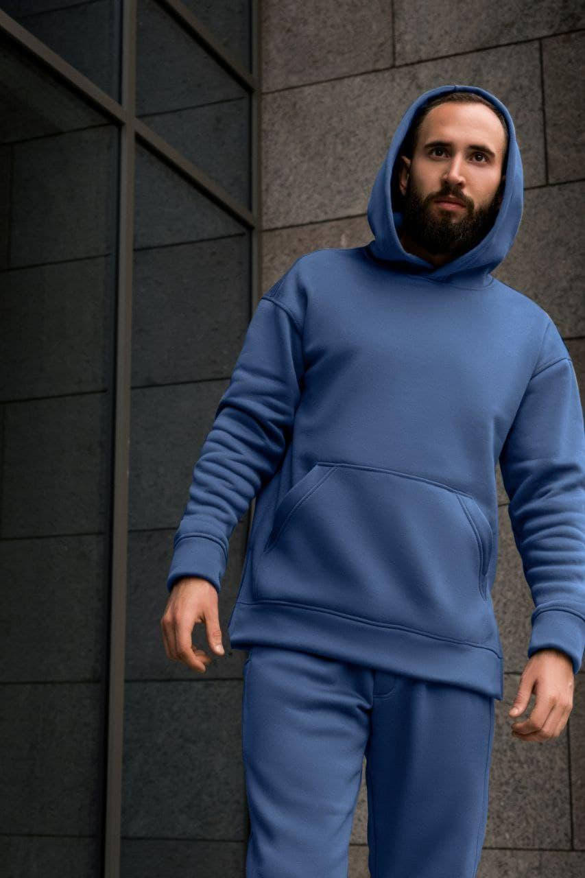 

Теплий чоловічий спортивний костюм Dark Side Blue M, Синий