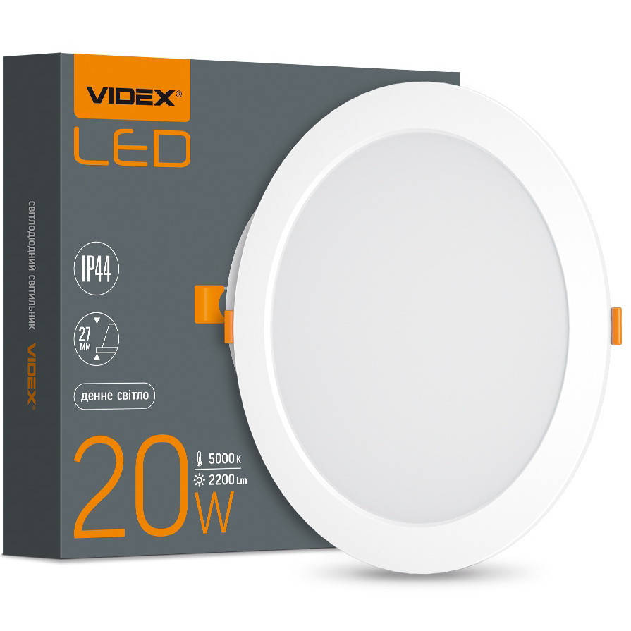 

Точечный светильник VIDEX Back 20W 5000K VL-DLBR-205 встраиваемый круглый