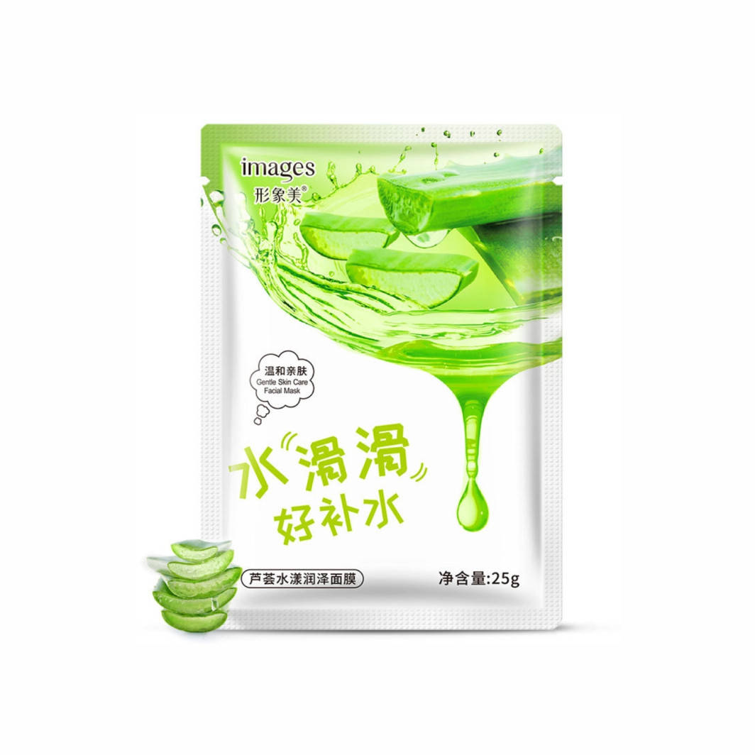 

Успокаивающая тканевая маска для лица с экстрактом алоэ Images Gentle Skin Care