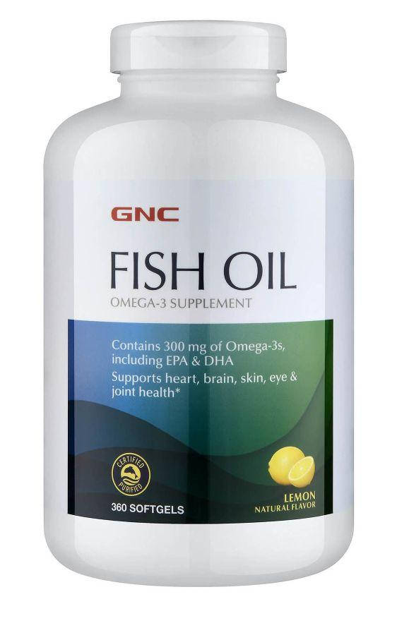 

Жирные кислоты GNC Fish Oil, 360 капсул