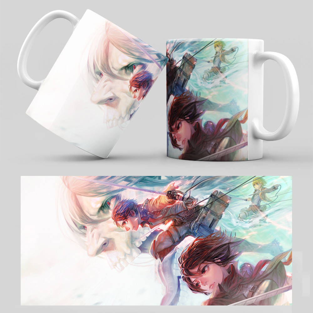 

Чашка Аниме Attack on titan, Белый