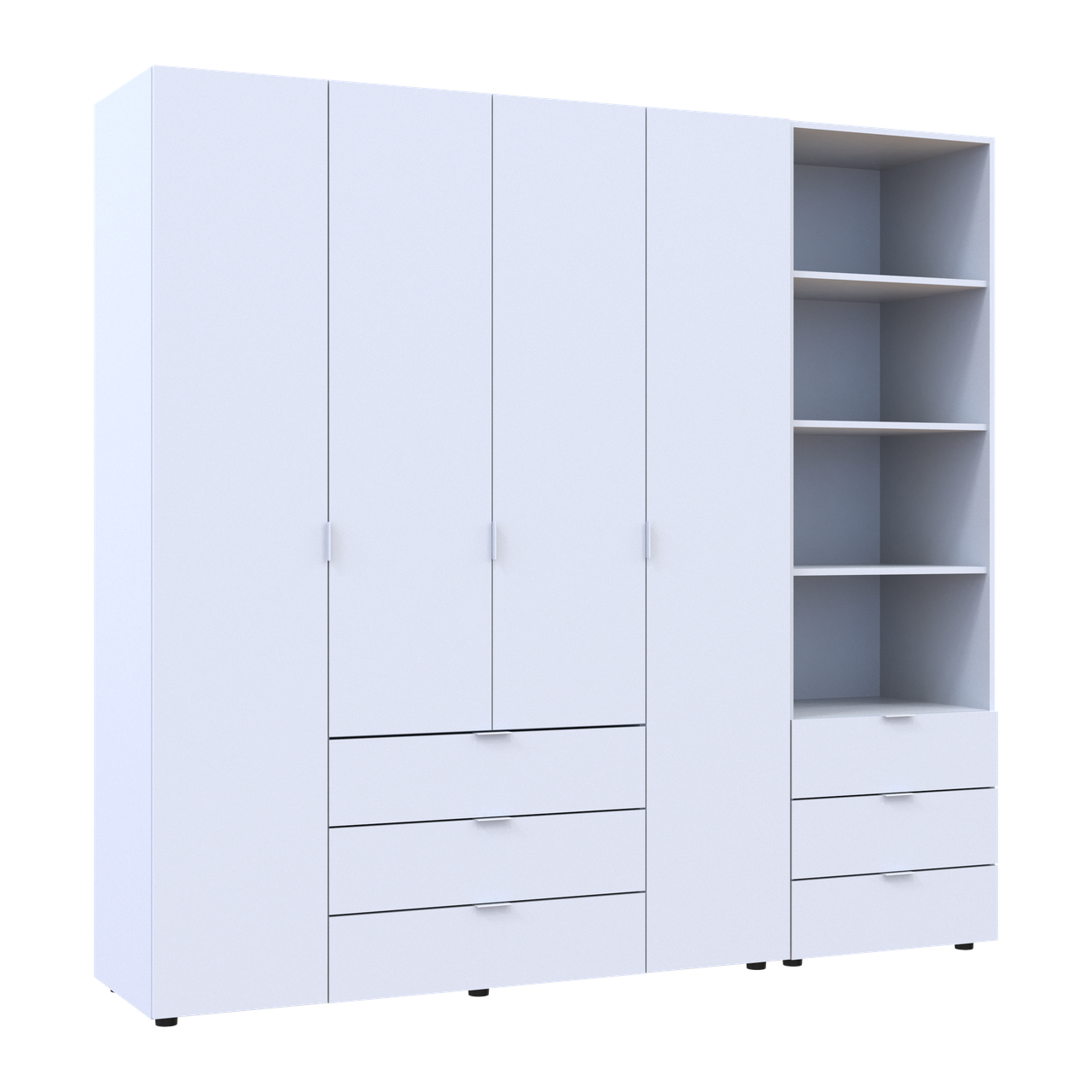 Шафа для одягу Doros Гелар Білий 4ДСП з пеналом 215х49.5х203.4 (42005164) 6