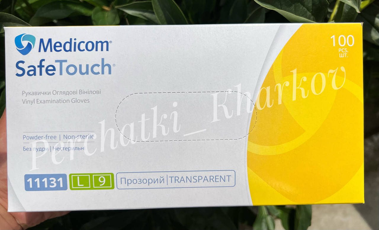 

Виниловые перчатки без пудры Medicom, размер, Прозрачный