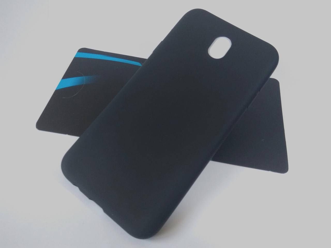 

Черный силиконовый чехол для Samsung Galaxy J7 (2017) J730 матовый TPU