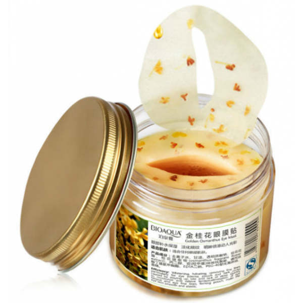 

Тканевые патчи для глаз с золотым османтусом BIOAQUA Golden Osmantus Eye Mask, 80шт