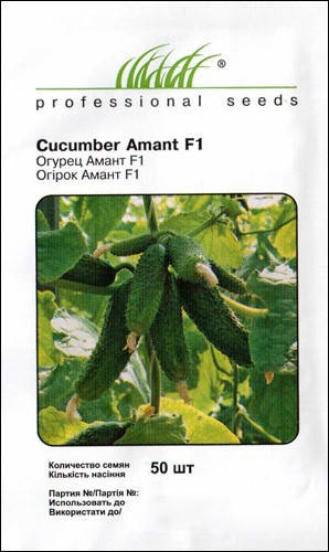 

Семена огурца Амант F1, 50 семян — партенокарпический, гибрид (40-45 дней)