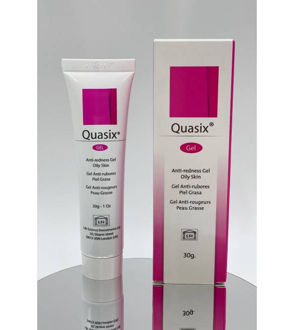 

Quasix (Квазикс) гель - для кожи жирного типа с симптомами покраснения при розацеа, демодекоза и дерматите