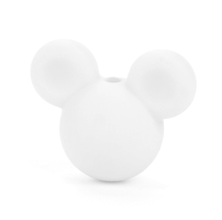 

Микки маус (белый) бусины из пищевого силикона