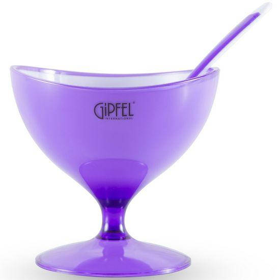 

Креманка с ложкой LUMINO 10х10см . Gipfel 9482, Фиолетовый