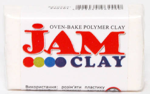

Полимерная глина белая (зефир) 20 грамм Jam Clay, 5018101, Белый