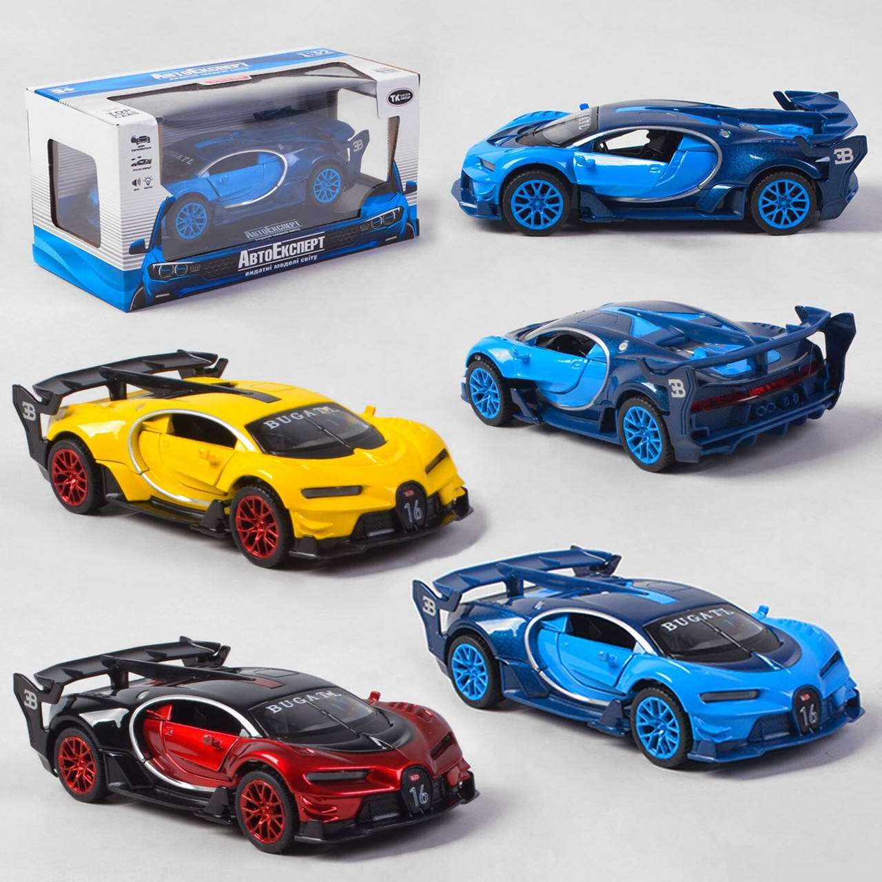 

Машинка Bugatti металлическая 32232 "Auto Expert", инерция