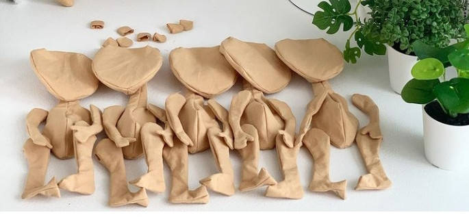 

Заготовка куколки под набивку