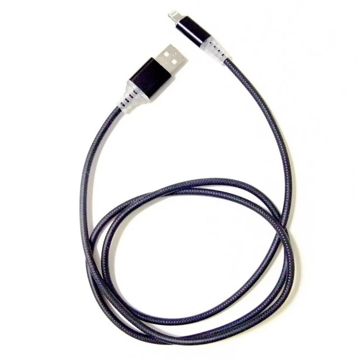 

Кабель для Iphone USB - Lightning LED line, черный (МХ-НФ-00006221)