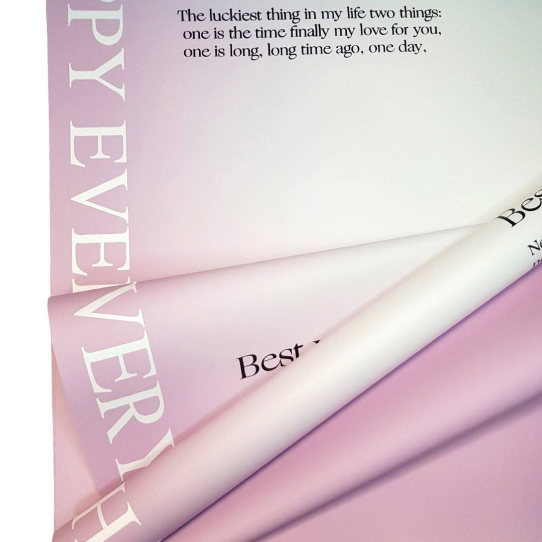 

Тонированная пленка (калька) сиреневая + белая с текстом 60 см х 8 м