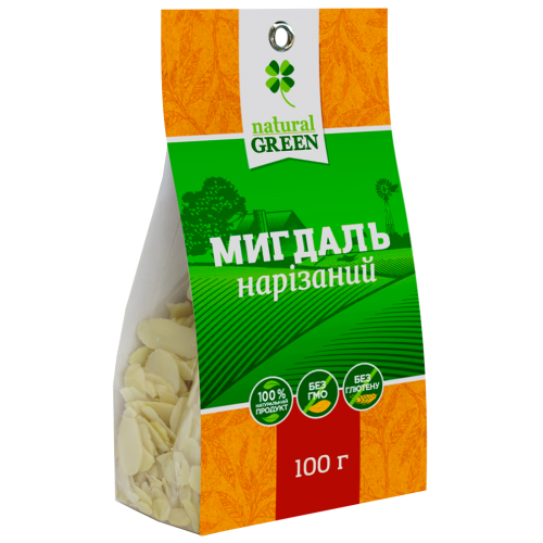 

Миндаль нарезанный хлопья 100г Natural Green