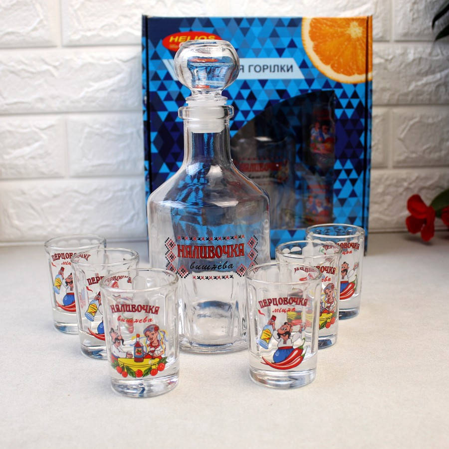 

Подарочный набор для мужчин графин 0,5 л + 6 стопок (8220)