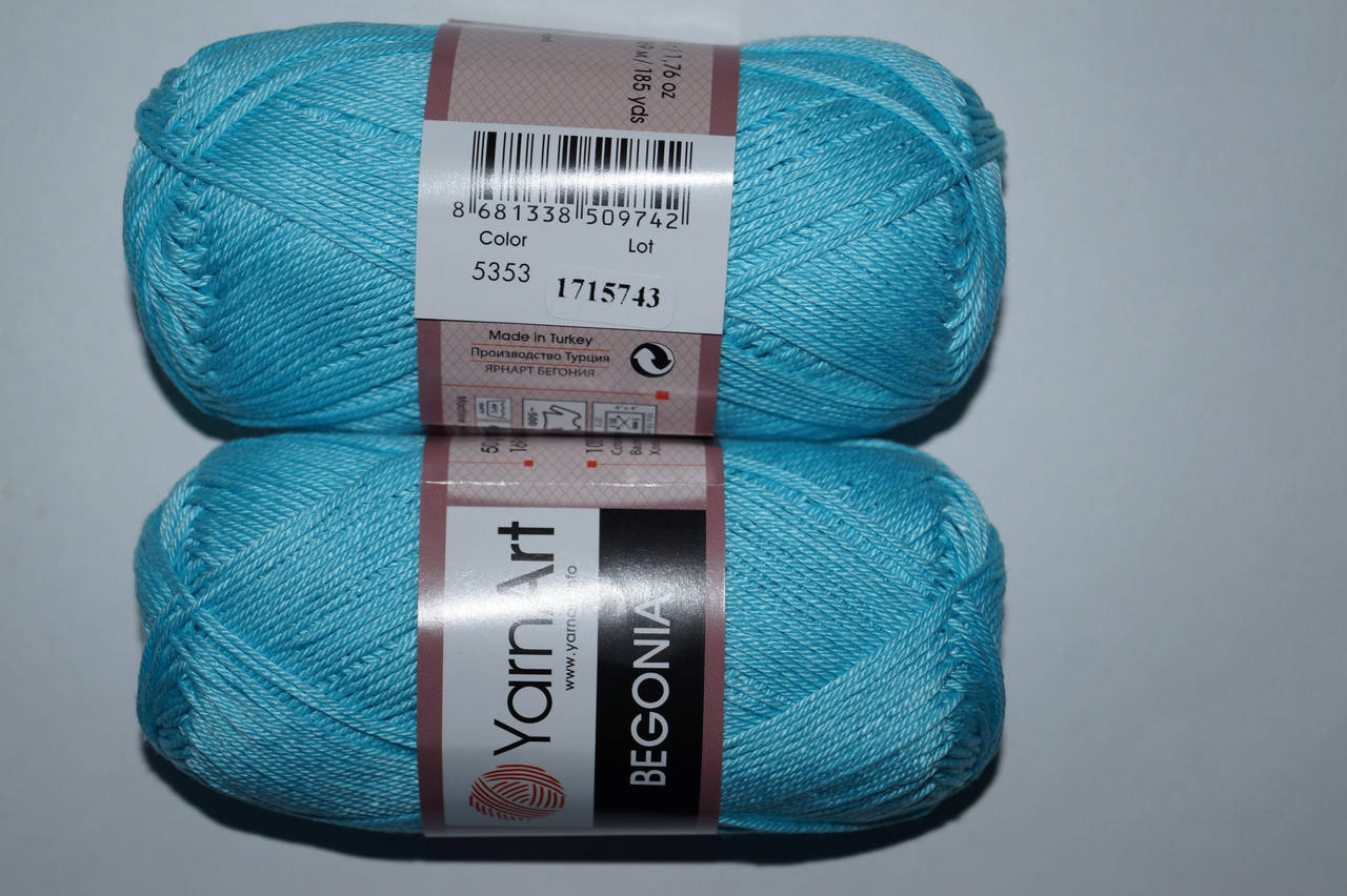 

YarnArt Begonia - 5353 светлая бирюза, Бирюзовый