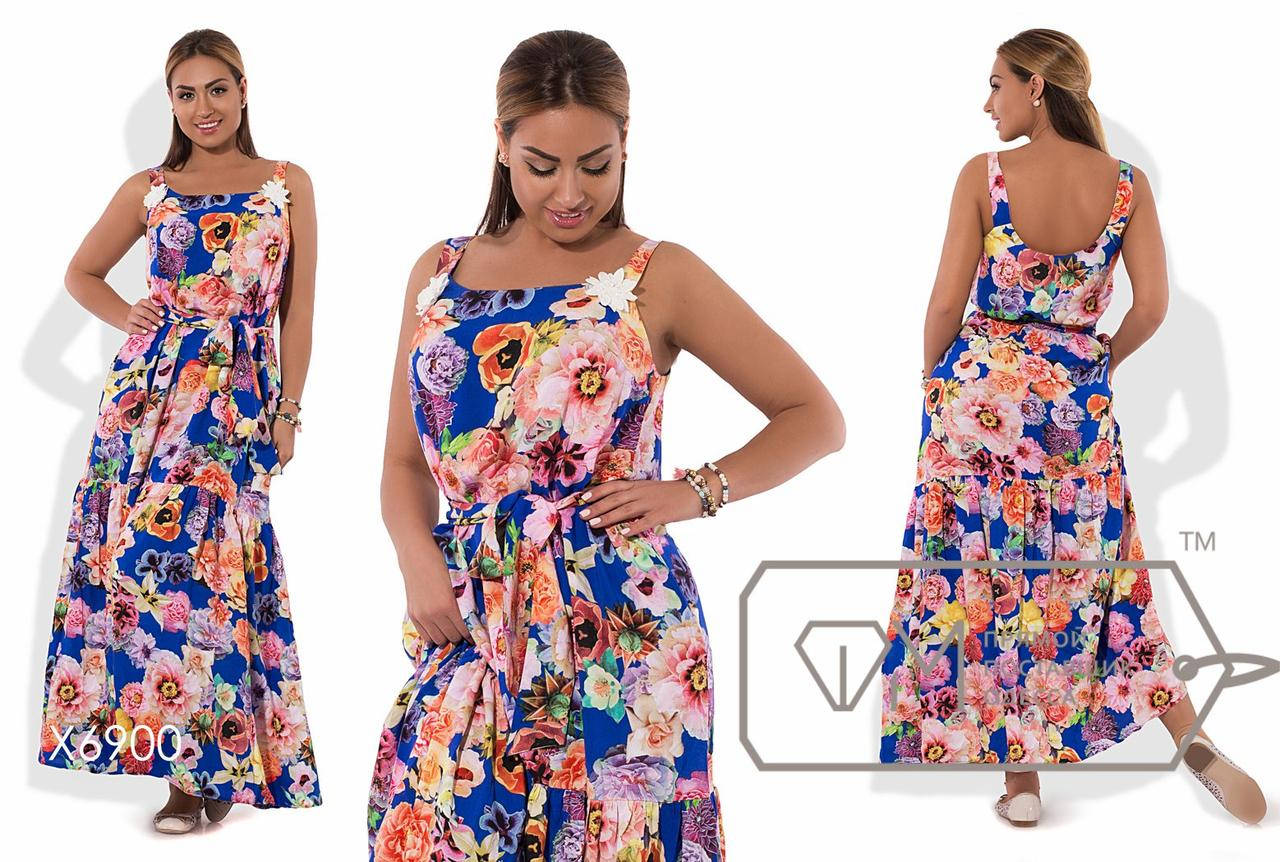 

Длинный сарафан с цветочным принтом