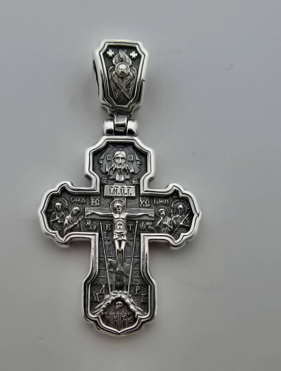 

Крест серебряный Распятие Христово с предстоящими Спас Нерукотворный SilverArtisan 8,0г 925 проба