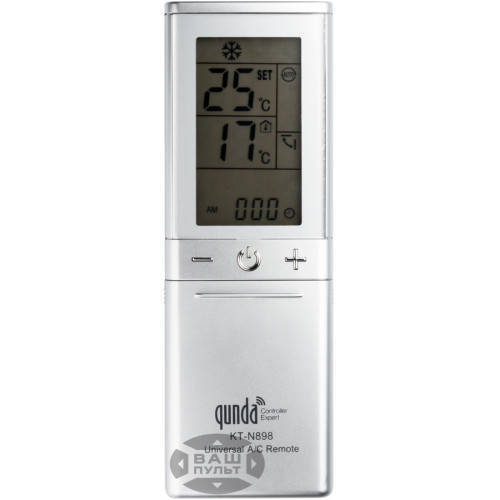 

Универсальный пульт для кондиционера QUNDA KT-N898 silver (2000 кодов)
