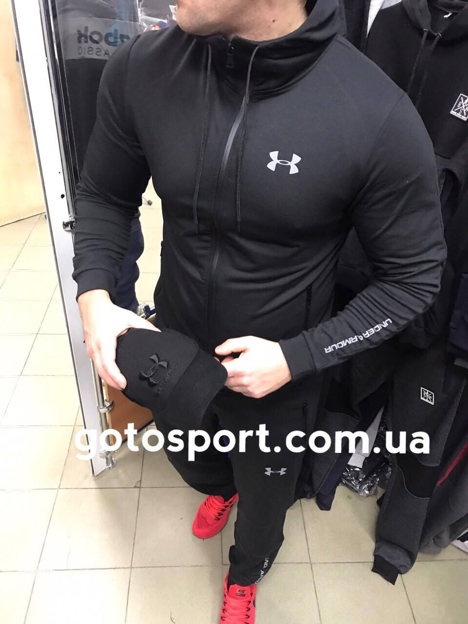 

Спортивный мужской костюм (Топ качество), Черный
